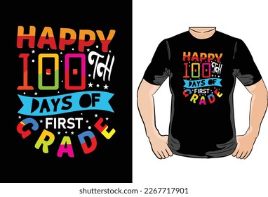 About Happy 100Th Days Of First Grade T-Shirt Graphic
