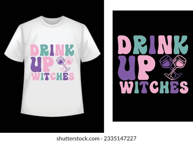 About helloween retro wavy t shirt design