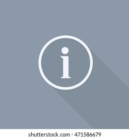 About and Help icon on Whatsapp mobile application, WP UI vector sign and symbol, User interface elements