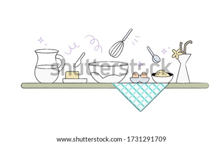 About Homemade Bakery concept design. Character design. Vector flat style illustration.