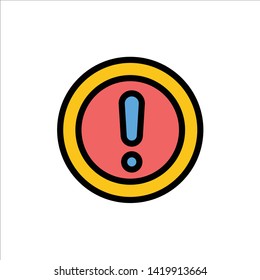 About, Info, Note, Question, Support  Flat Color Icon. Vector icon banner Template