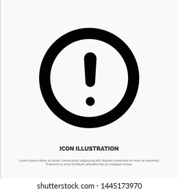 About, Info, Note, Question, Support solid Glyph Icon vector