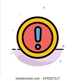 About, Info, Note, Question, Support Abstract Flat Color Icon Template. Vector Icon Template background