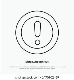 About, Info, Note, Question, Support Line Icon Vector. Vector Icon Template background