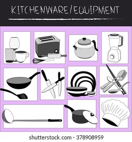 About Kitchenware or equipment - graphic