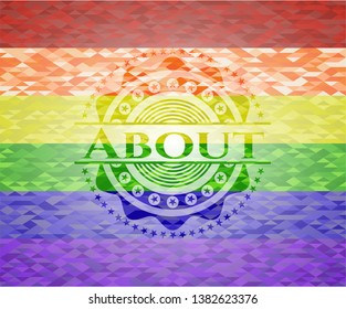 About lgbt colors emblem. Vector Illustration. Mosaic.