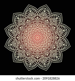 About Mandala Coloring Pages and Books  Graphic Design Element
Black Background