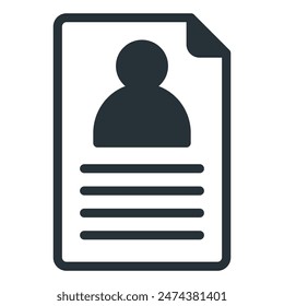 About me icon glyph symbol sign design