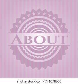 About pink emblem. Retro