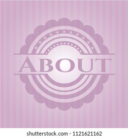 About realistic pink emblem