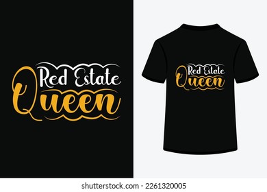 Acerca de Red Estate queen SVg Design