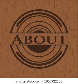 About retro style wooden emblem
