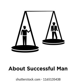 About Successful Man icon vector isolated on white background, About Successful Man transparent sign , business illustrations