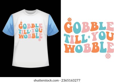 About thanksgiving retro wavy t shirt design 