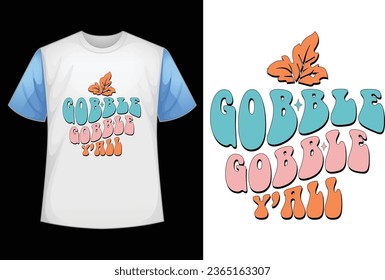About thanksgiving retro wavy t shirt design 