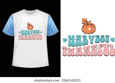 About thanksgiving retro wavy t shirt design 