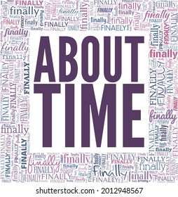 About time vector illustration word cloud isolated on a white background.