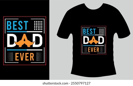 Sobre el diseño de la camiseta de tipografía - Mejor papá jamás gráfico