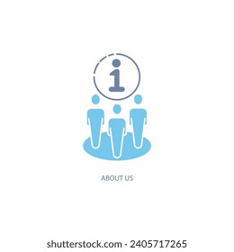 about us concept line icon. Simple element illustration. about us concept outline symbol design.