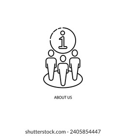 about us concept line icon. Simple element illustration. about us concept outline symbol design.