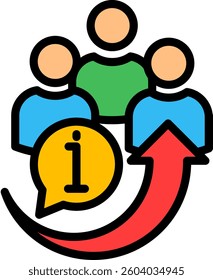 About Us Icon Lineal Color Vector Illustration