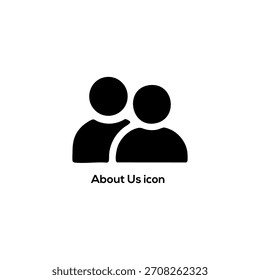 Icono de Sobre nosotros con dos siluetas de Personas conectadas, que representan el Equipo, la empresa, el Perfil, la colaboración y la información de recursos humanos