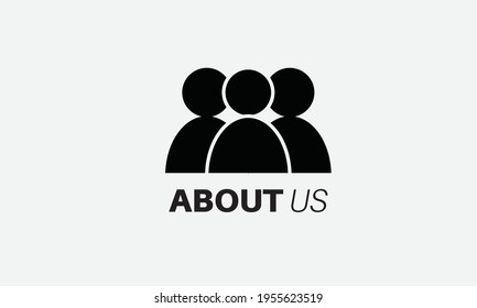 Über uns Symbol , über uns, Vektorgrafik , Gruppensymbol , Gruppe Vektorgrafik