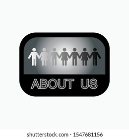 About Us Icon - Vector Sign and Symbol for Design, Presentation, Website or Apps Elements. 