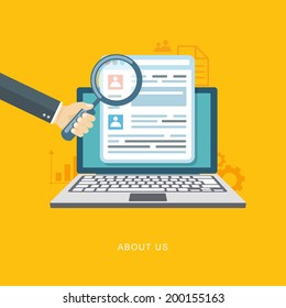 About us page flat illustration. eps10