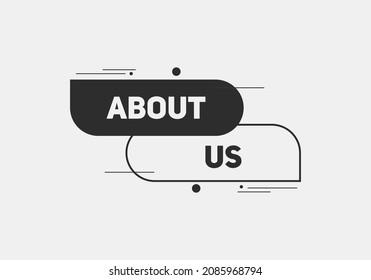 About us text web button| web template sign icon label | colorful web template 