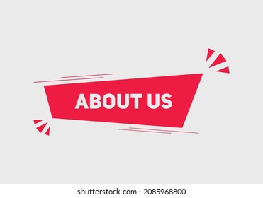 About us text web button| web template sign icon label | colorful web template 