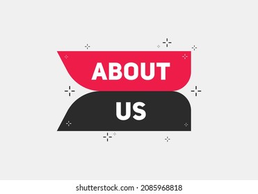 About us text web button| web template sign icon label | colorful web template 
