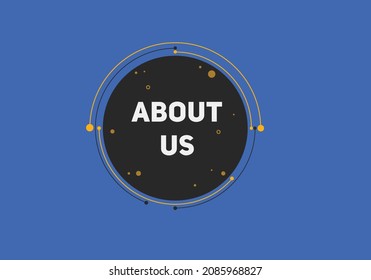 About us text web button| web template sign icon label | colorful web template 