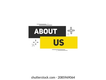About us text web button| web template sign icon label | colorful web template 