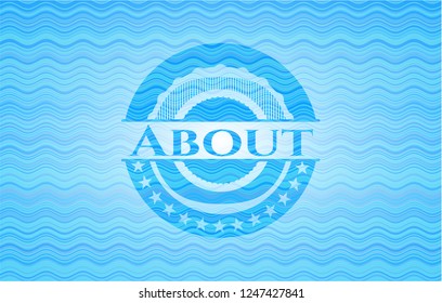About water wave representation emblem.