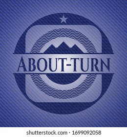 About-turn jean background. Vector Illustration. Detailed.