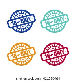 Above 18 Only Stamp Labels