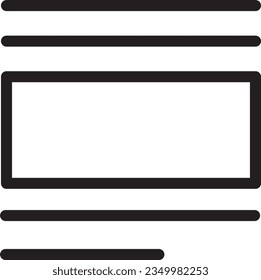 Above Below Content Outline Icon