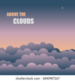 Above the clouds background vector.EPS10