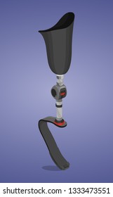 Above Knee Prosthesis Limbs Vector