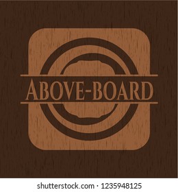 Above-board wood emblem. Retro