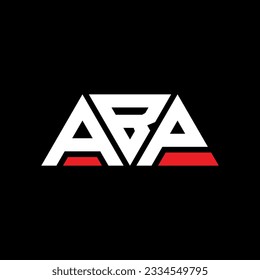 ABP triangle letter logo design with triangle shape. ABP triangle logo design monogram. ABP triangle vector logo template with red color. ABP triangular logo Simple, Elegant, and Luxurious design.