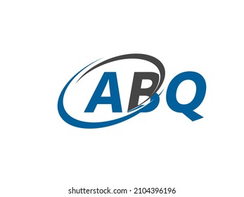 Letra ABQ creativo diseño elegante del logo de swoosh