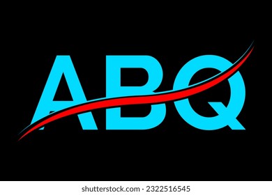ABQ logo. ABQ latter logo with double line. ABQ latter. ABQ logo for technology, business and real estate brand