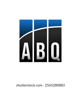 ABQ three bars business logo template black blue	
