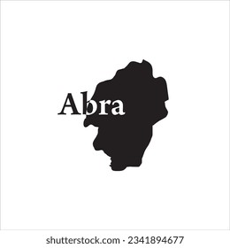 Abra Philippines map and black lettering design on white background