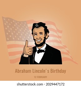 Abraham Lincoln Birthday, Vector Illustration Design.
