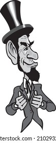 Abraham Lincoln Caricature Face