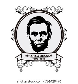 Abraham Lincoln commemorate day annual event vintage vector illustration