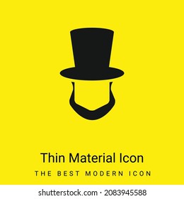 Abraham Lincoln Hat And Beard Shapes minimal bright yellow material icon